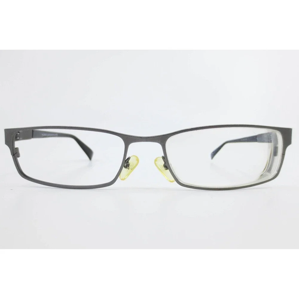 Giorgio Armani GA 500 R80 Mens Rectangular Eyeglasses Gunmetal Grey Black